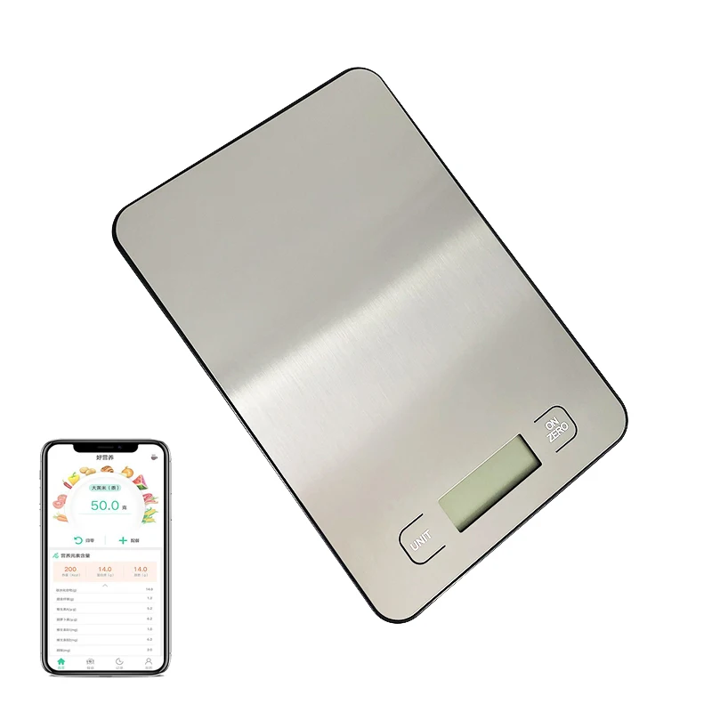 BSCI AiFresh APP IOS Android Stainless Steel Digital Kitchen Food Scale Weighing Scale Cheap Price Oem Laser logo