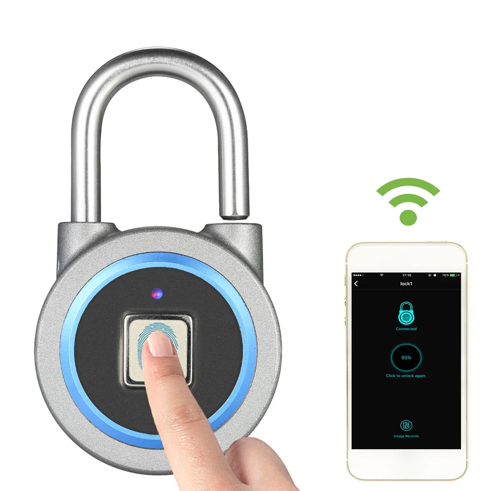 Anti-Theft Bluetooth Cadenas électronique sans fil Smart Serrure Sans Clé APP Contrôle # 