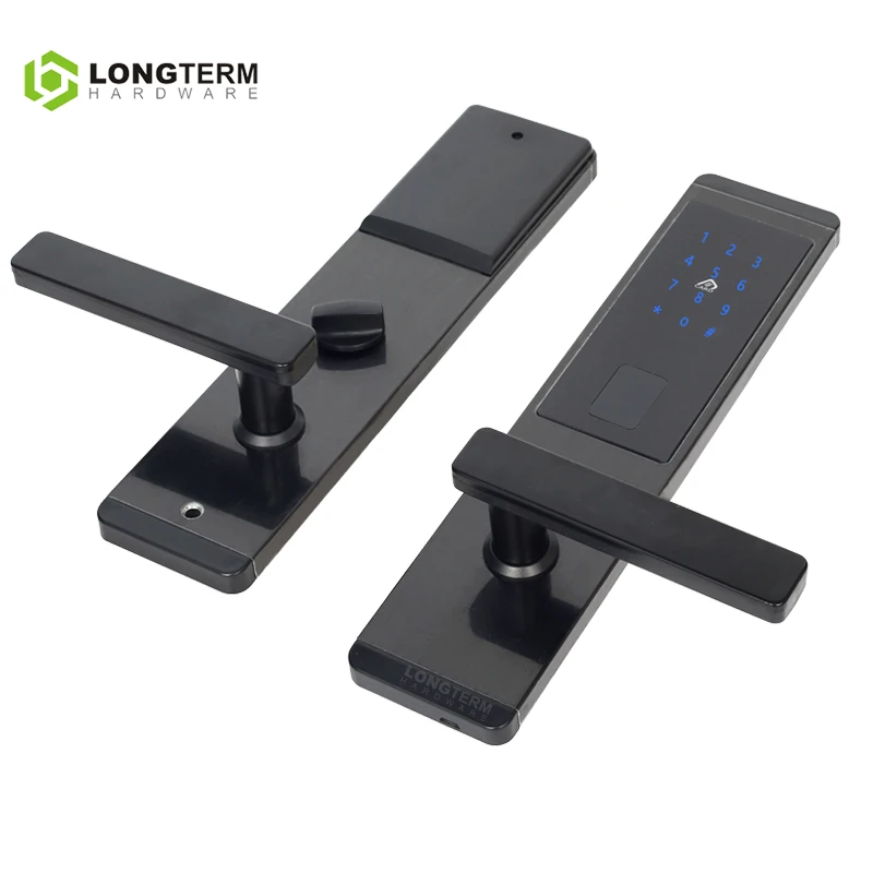 LONGTERM Stainless Steel Security Electronic Smart RFID Card Key Front Door Lock for Apartment Hotel