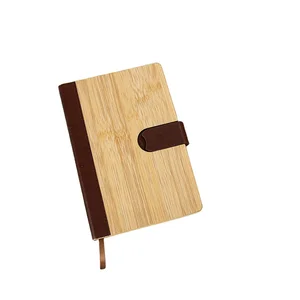 Eco-Chic Bamboo Bundle Custom Logo Pen Bamboo Tumbler A5 Notebook Natural Bamboo Cover Hardcover Paper Leather
