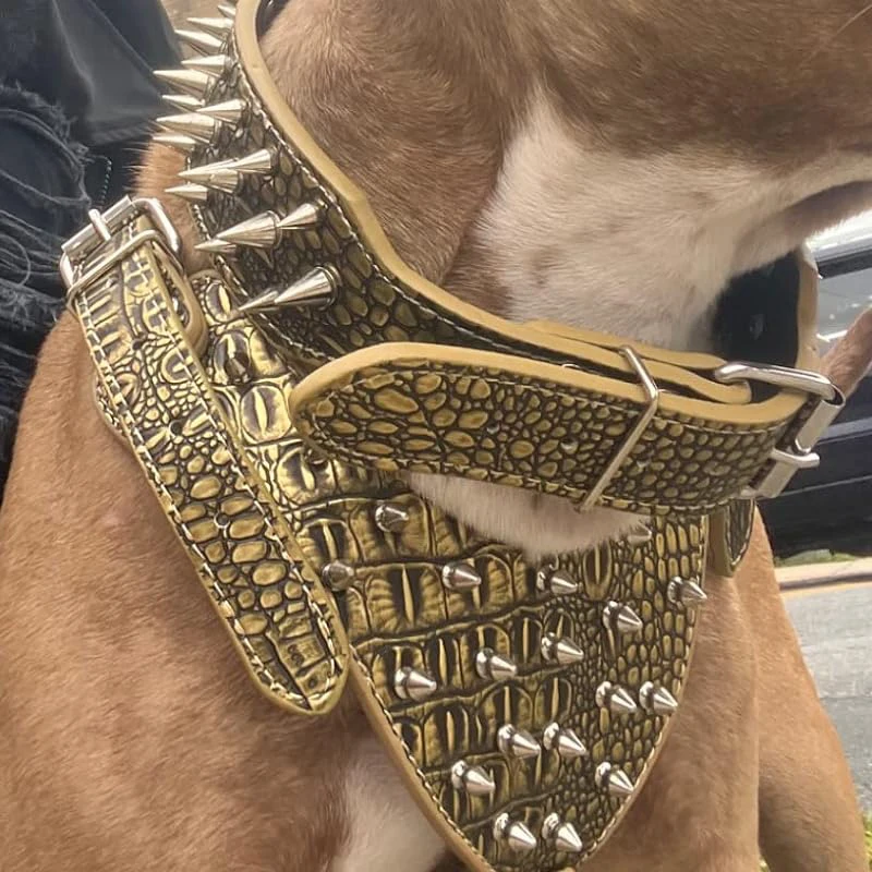 Sherpa Dog Harness Leather Sharp Spiked Studded Pu Leather Dog Harness