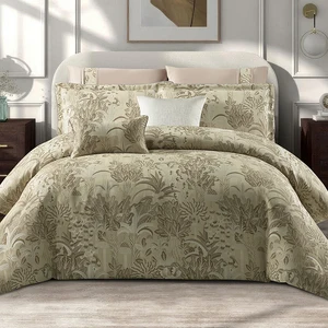 KOSMOS Customizable Jacquard Bedding Factory New Design Plants Flowers Comforter Set