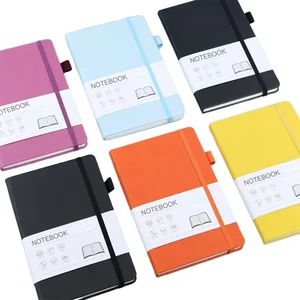 Hot Sale High Quality PU Leather Hardcover Business Notebook A5 Elastic Notebook for Daily Notes with Pen Holder