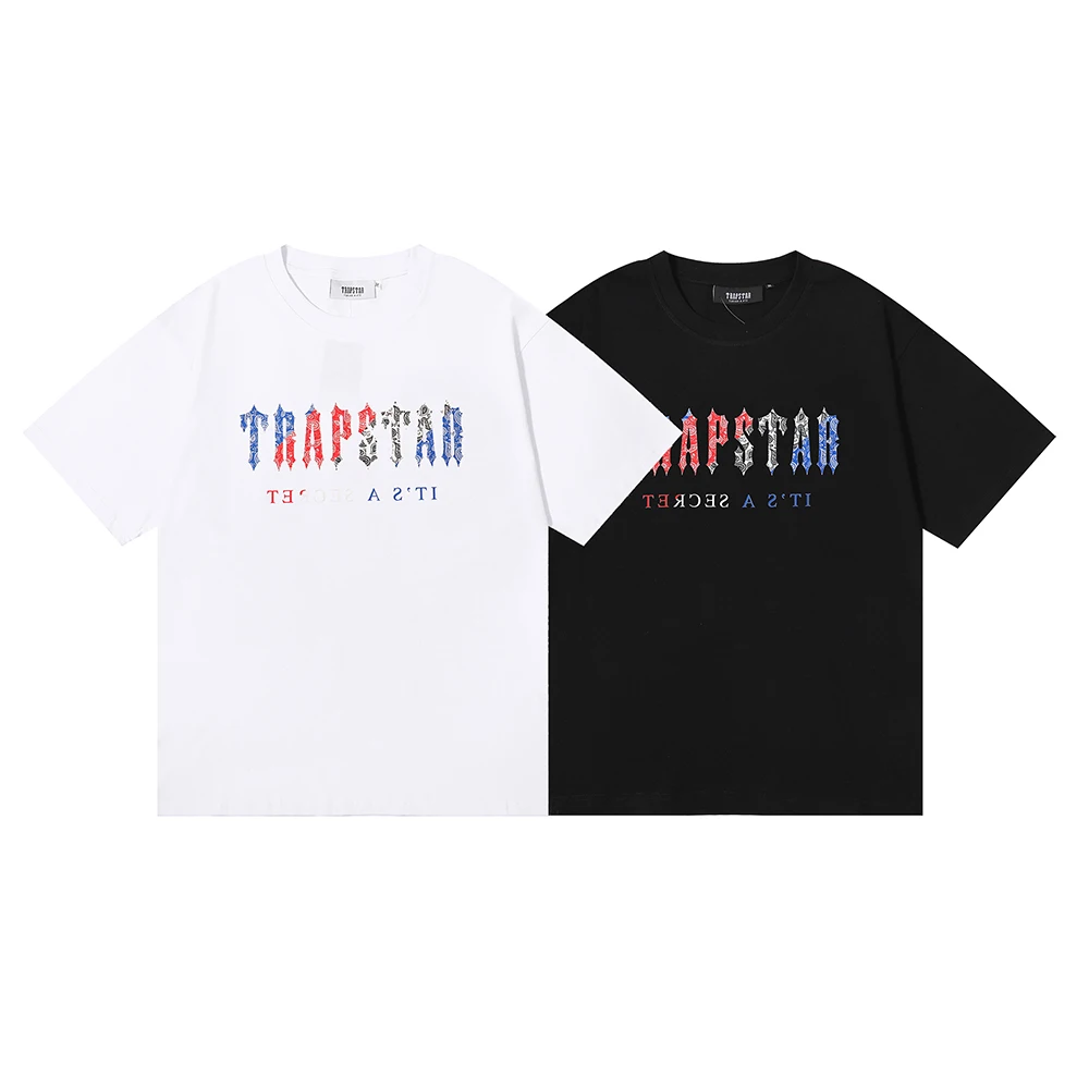 Trapstar Casual T-shirt Multicolor Monogram Print Double Cotton Loose 