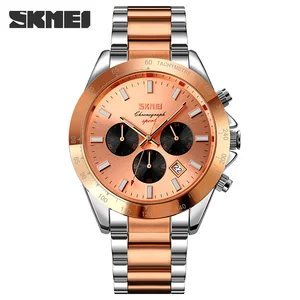 SKMEI 9259 New Arrivals Men's Fashion Simple Business Quartz Watch 3BAR Water Resistant Stainless Steel Band Glass Dial