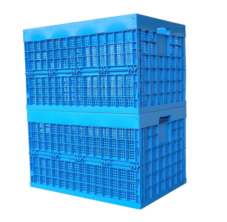 Hot Sale Plastic Crate for Egg Trays Collapsible Plastic Storage Crates Mesh Ventilate Folding Plastic Crates