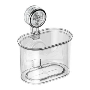 Simple Style Plastic Round Storage Plastic Wrap Wall-mounted Basket with Practical Design for Bathroom