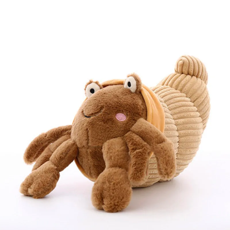 CPC Adorable Hermit Crab Plush Doll Customizable Soft Stuffed Animal with Big Eyes PP Cotton Filling Plushie Toy