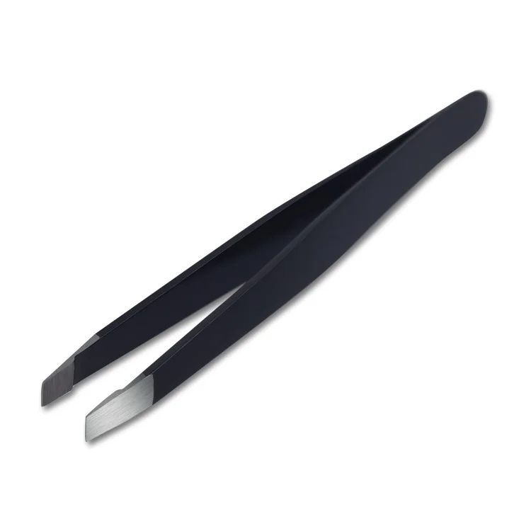 Stainless Steel Black Slant Eyebrow Tweezer For Women And Men Buy Stainless Steel Slant