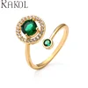 Zirconio Verde Chapado en Oro