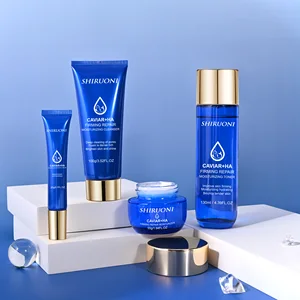 Custom Wholesale Anti-Wrinkle Firming Skin Care Set Caviar Peptide Facial Care Kit Whitening Moisturizing Repairing