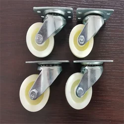 Furniture small size white caster wheels plate universial pp roller light duty small castor wheel NO 6