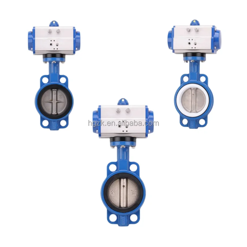 Пневматический пневматический клапан-бабочка с пневматическим приводом PN16 PN10 EPDM