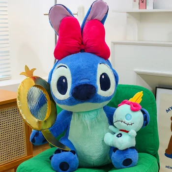 Hot-selling Stitch Plush Toys, Cartoon Stuffed Animals, Soft Throw Pillows for Children's Gifts