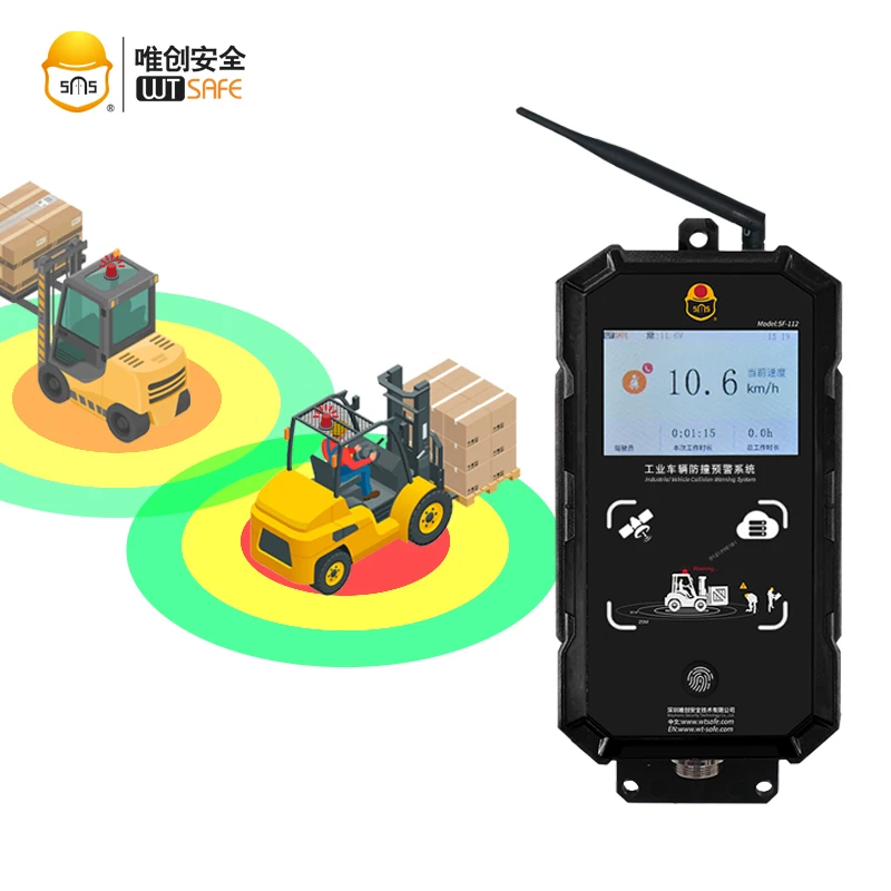 UWB Waterproof IP65 Reverse Sensors Forklift Safety Collision Avoidance and Warning System