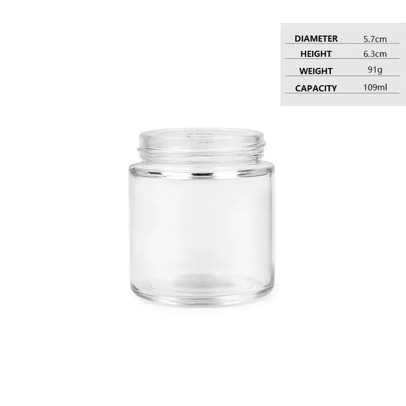 200ml Factory Direct Child Proof Rolling Container Honey Jar Cosmetic Clear Glass Bottles With CR Lid