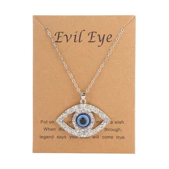 xjy Kolye blue eyes Jewelry Crystal heart eye star shape Pendant silver gold plated Necklace fashion jewelry