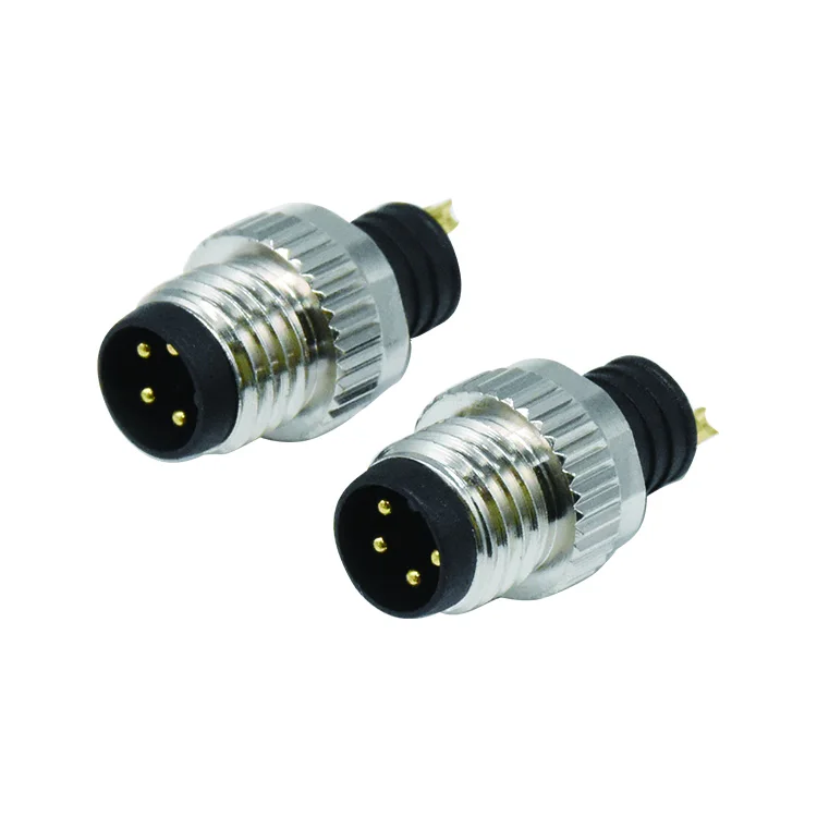 Westsam Circular Solder M8 Connector 4 Pin Male Electrical Connector Plugs M8 Waterproof Connector