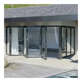 Low-Cost Aluminum Folding Doors for House, Windproof Folding Doors, Thermal Insulation Folding Doors
