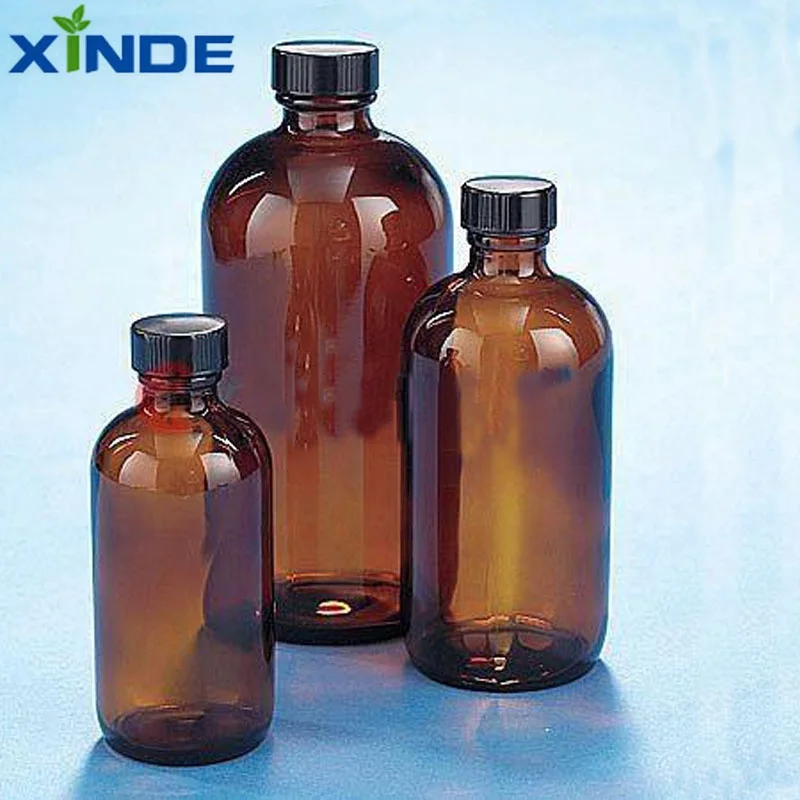 Wholesale and custom amber brown medical screw-top capsule glass packaging medicine bottle