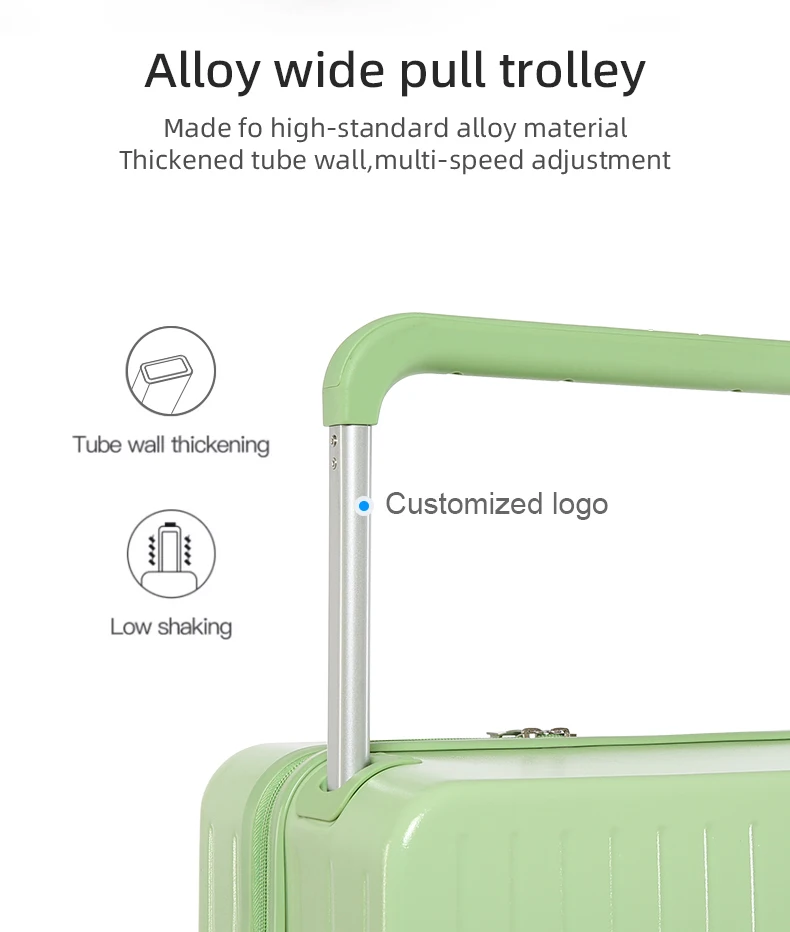 High Quality Girl Wide Trolley Handle Spinner Luggage Tsa Lock