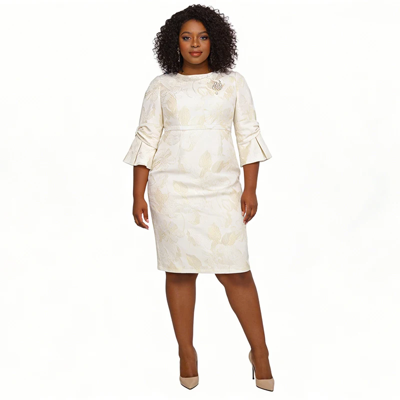 2026 New Fashion Formal White Dress Church Dress for Women Plus Size  Women's Clothing Sets Ladies Outfit Church Suit