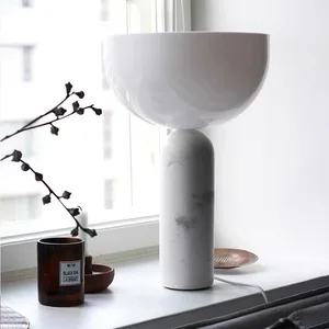 JACKSUN Marble Glass Table Lamp Luxury Nordic Modern Designer LED Touch Control Warm White Study Bedroom Hotel Bedside Lamp