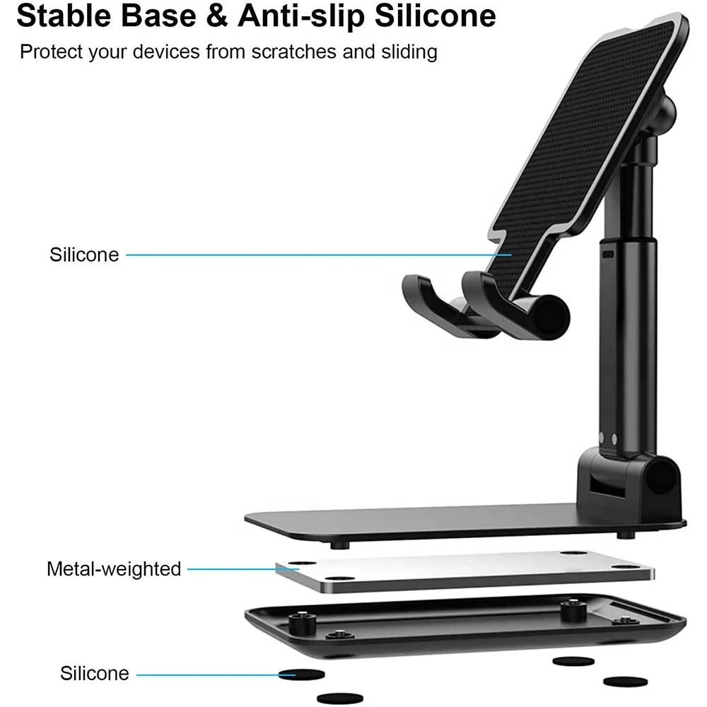 Adjustable Desktop Tablet Holder Table Cell Foldable Extend Support Desk Mobile Phone Holder Stand