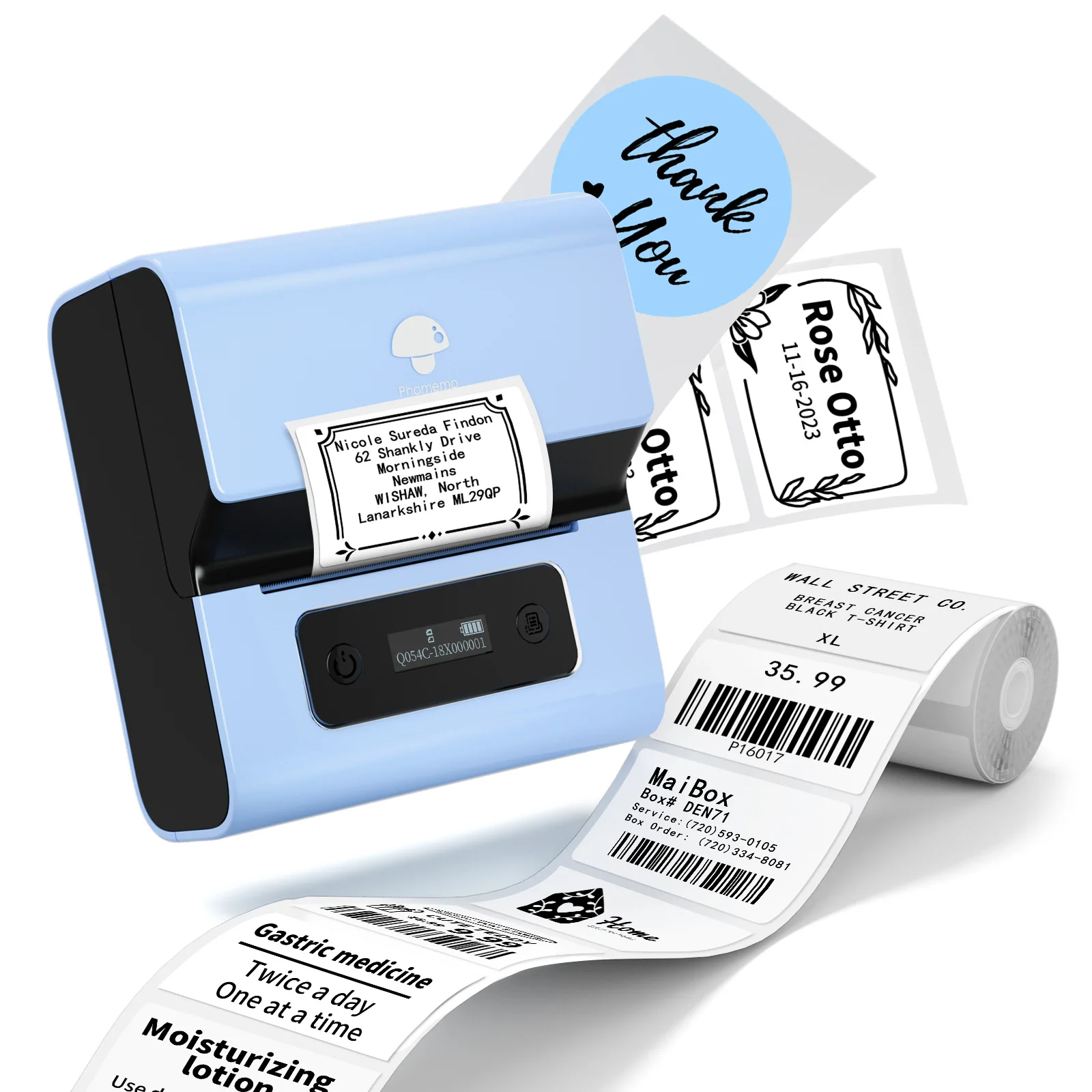 Wholesale Phomemo M221 80mm Hot Label printer codes-barres adresse  étiquette postale dossier étiquette pour téléphone et pc From m.alibaba.com