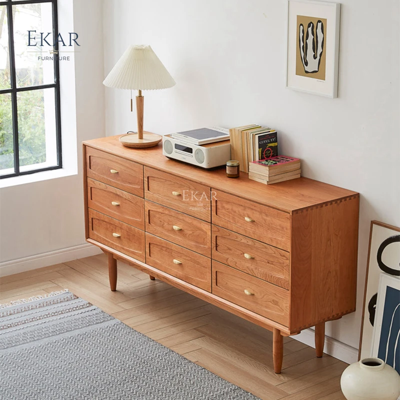 product ekar furniture wholesale wooden chest of drawers large wooden living room 9 drawer chest-62