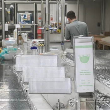 Factory Wholesale Model W51-01 2-Layer Disposable White Paper Mask for Food Factories Very Cheap Price Medical Consumables