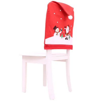 Coprisedie natalizie Cappello da Babbo Natale Coprisedie natalizie Cappello da Babbo Natale