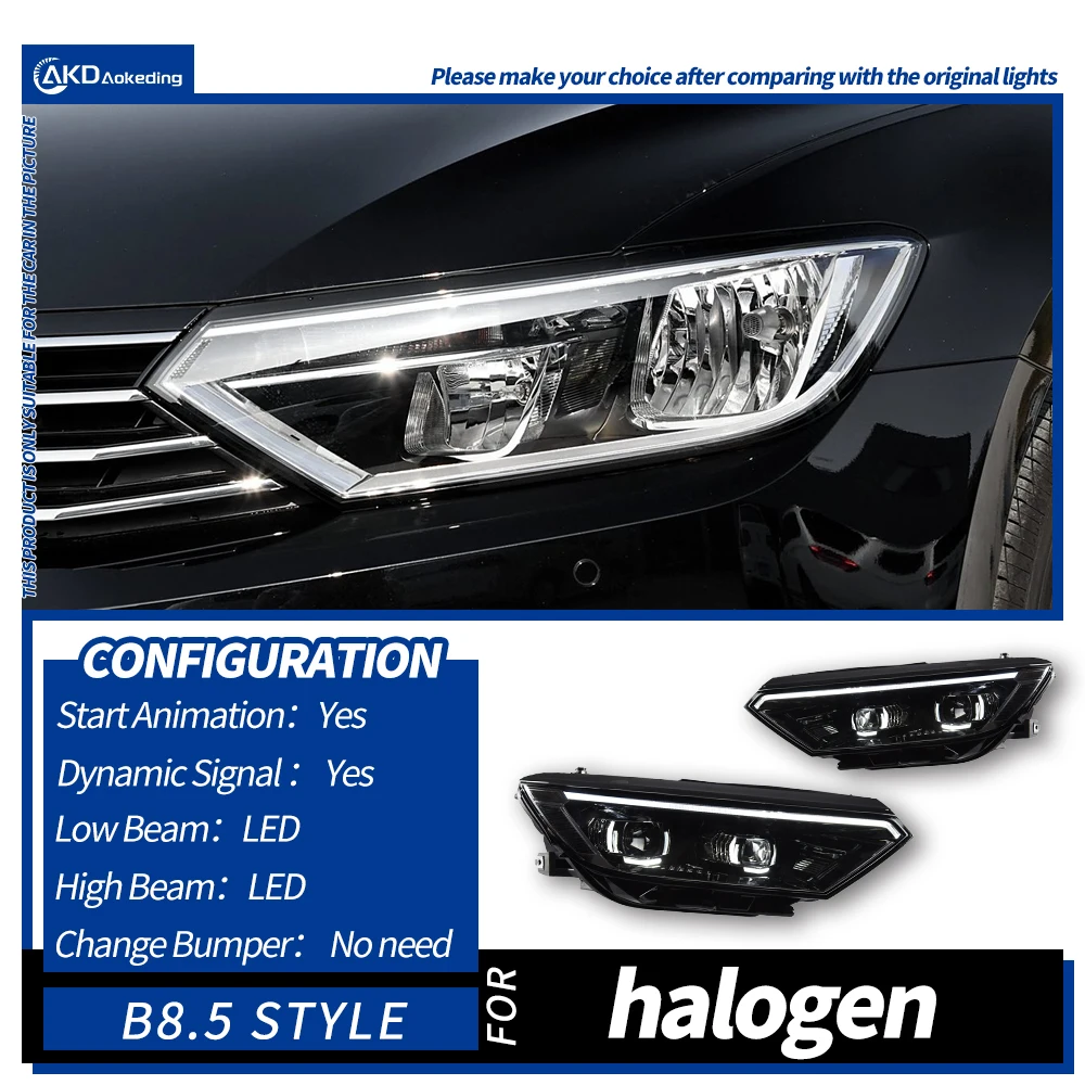 Scheinwerfer Abdeckung Für VW Passat B8 2016-2018 - Linke Seite