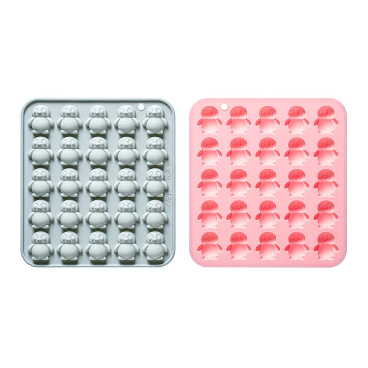 Stampino in silicone a forma di piccolo pinguino, resistente ad alte temperature, facile da sformare, utensile per la preparazione fai-da-te di cioccolatini, caramelle e torte