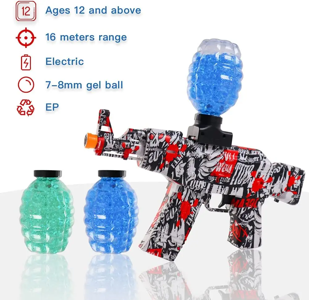 Yoou M4A1 Стекловолоконный пистолет для нанесения гелевого покрытия с 7 мм гидрогелевым шариком