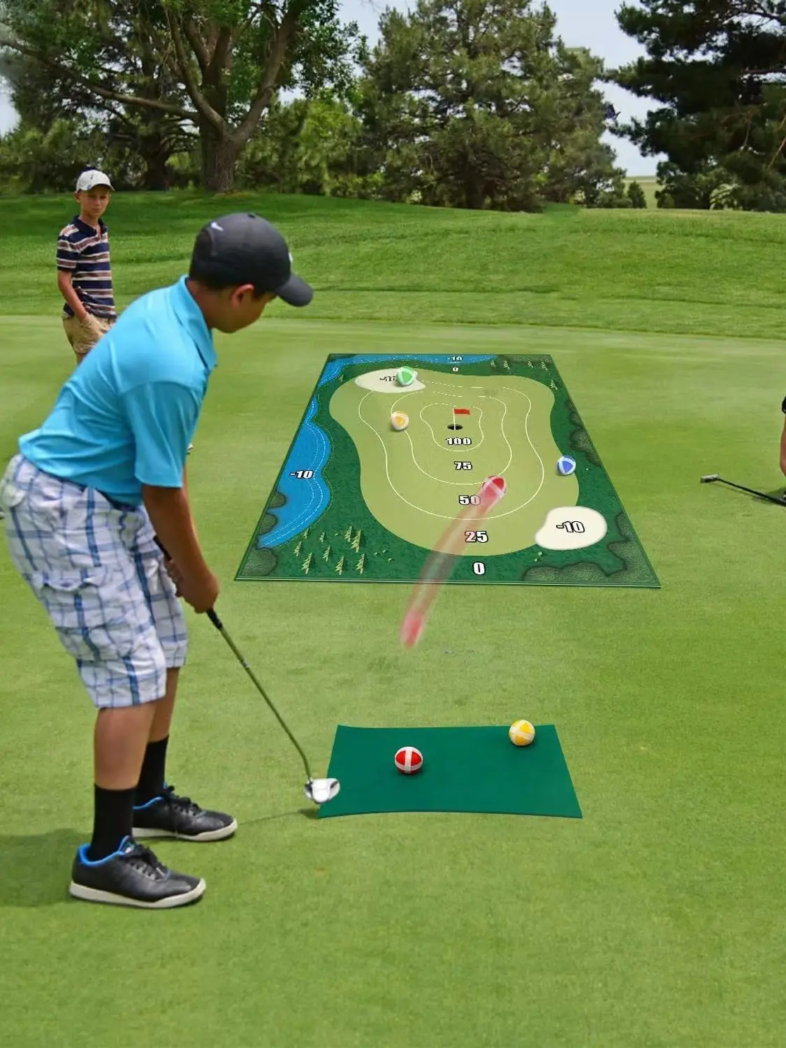 Funny Golf Sticky Ball Mat 150*80cm Strike Exercise Mat Home Golf Games
