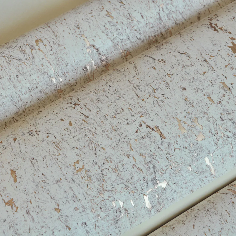MYWIND Free Sample New Design Style Metallic Cork Wallpaper White Natural Modern Art Designs Home Decor Wallcoverings