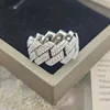 White-2row cuban ring