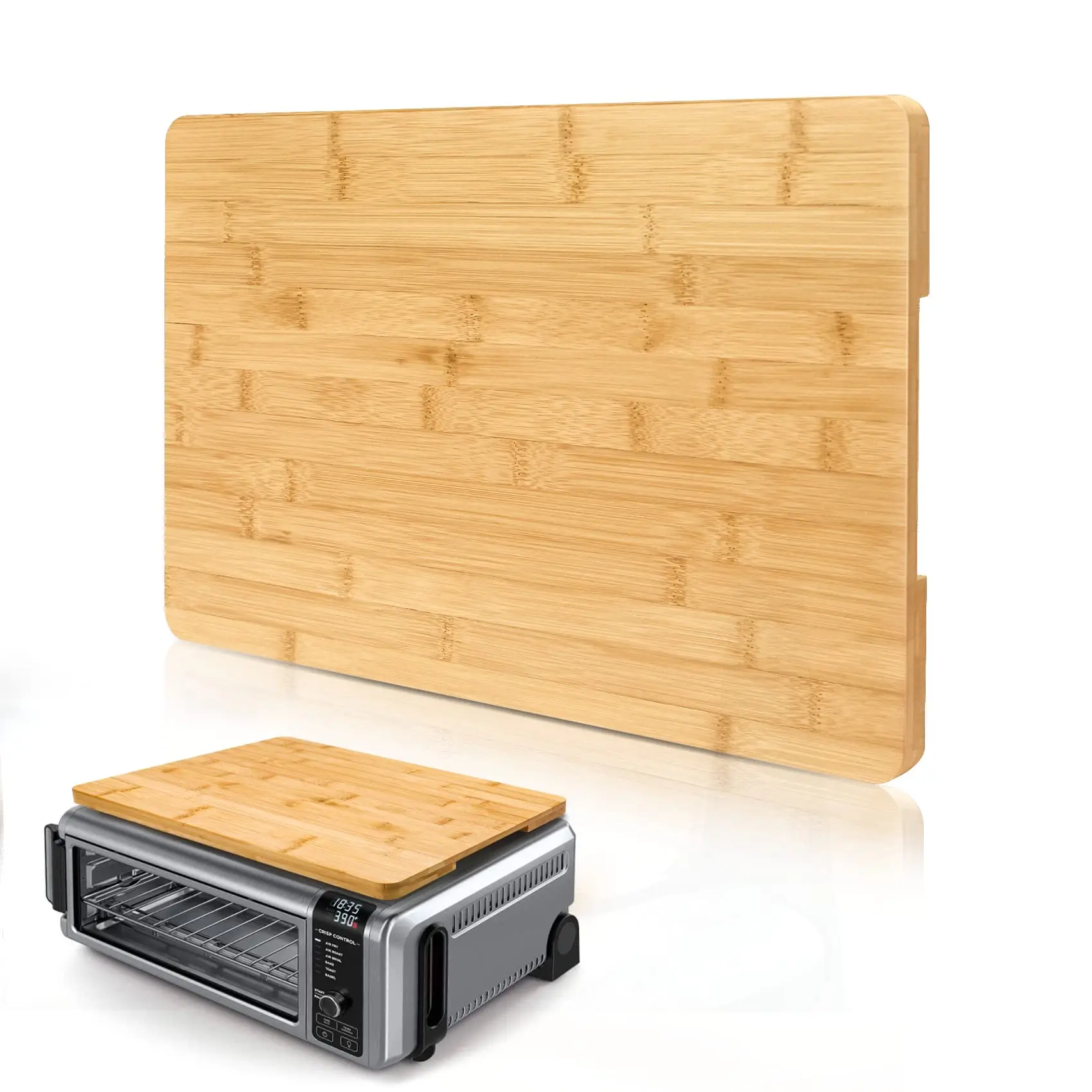 Natural Bamboo Heat Resistant Board for Toaster Wooden Chopping Block for  Countertop Oven Microwave Butcher Block for Toaster