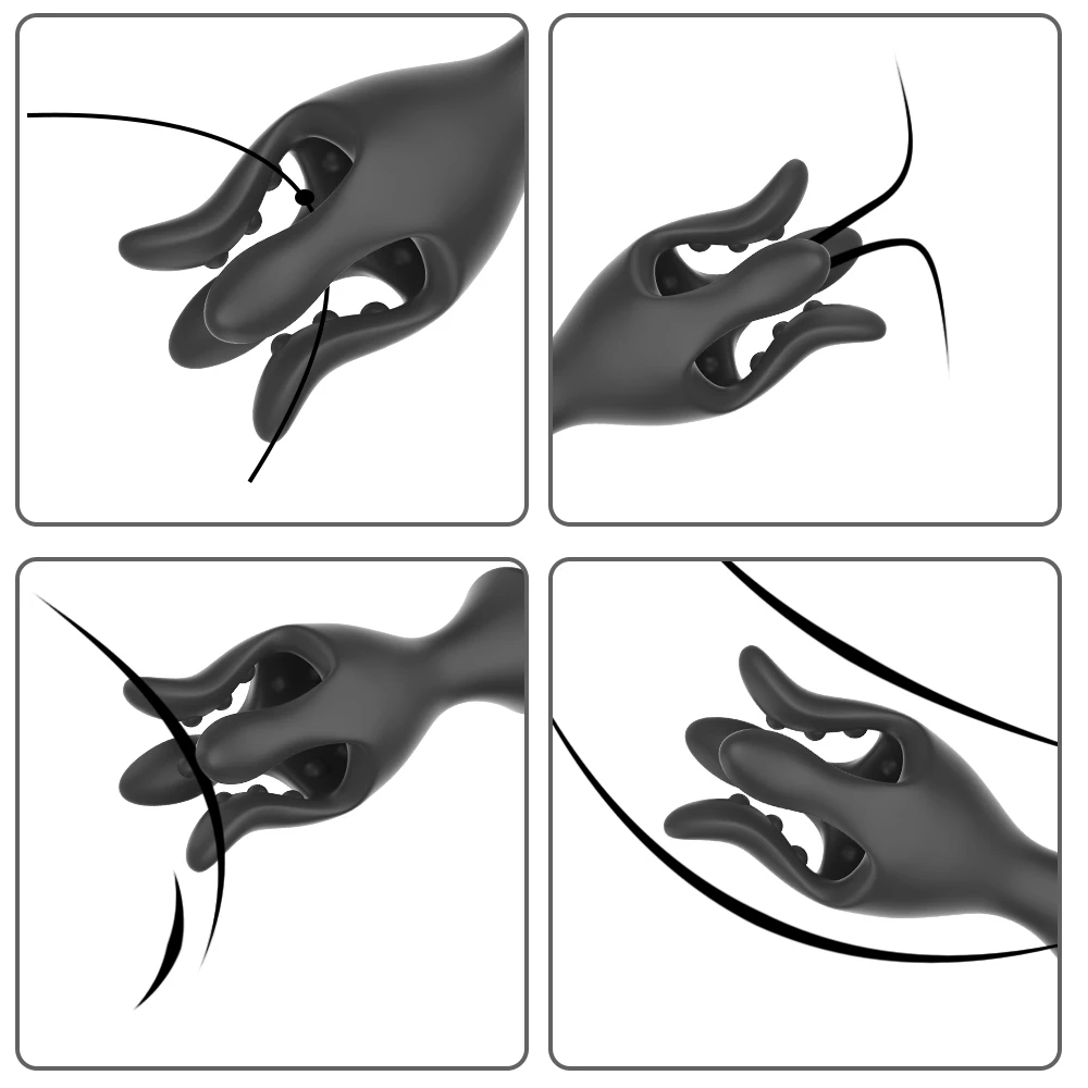 LOVE Newly Premium Men's Masturbator Medical Grade Silicone Four-claw Fish Trainer Waterproof Silicone Massager Stimulator