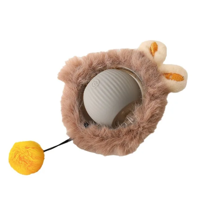 Electric Cat Ball Toys Automatic Rolling Ball Rechargeable Smart Pet Interactive Plush Toy Dog Cat Training Imitate Mouse