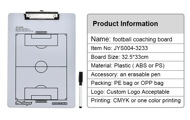 product high quality wholesale football tactical board soccer coaching tactics board with pen training equipment-1
