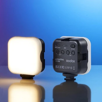 Godox LED6Bi Mini LED Video Light Fill-in Light 3200-6500K Magnetic Adsorption 3 Cold Shoe Mounts for Vlog Photography product image