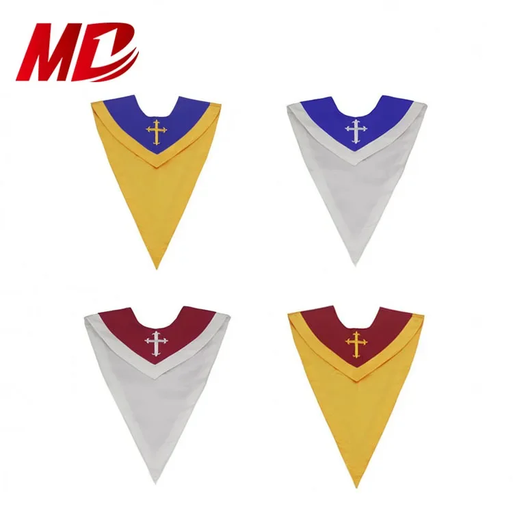 Wholesale Customized Open Sleeves Senior Fluted Choir Robes Choir Dresses With Reversible Choir Stole supplier
