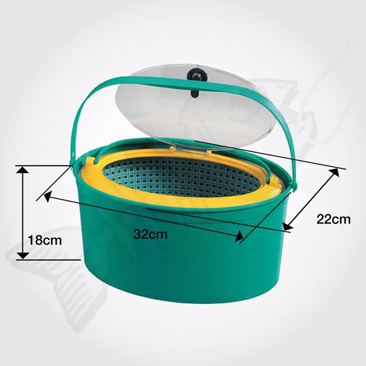 Customized Round Portable Fishing Live Bait Bucket 5l Live Bait Bucket