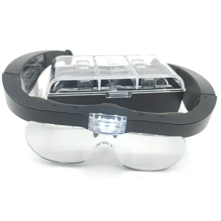 Tattoo Beauty Surgical Helping Magnifying Glasses Magnifier 1.5X 2.5X 3.5X  5.0X USB Rechargeable With LED Light For Watch Repair