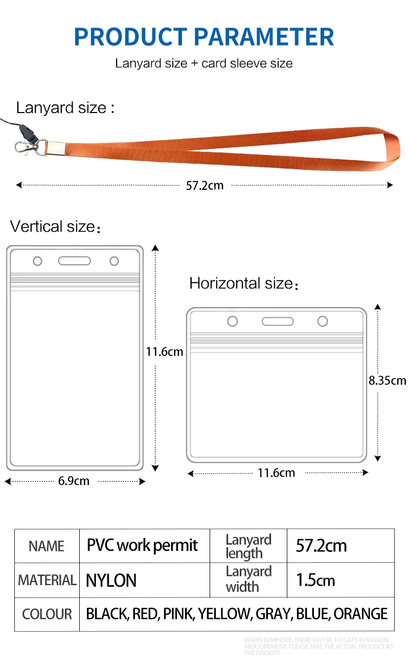 Customizable Waterproof PVC Plastic ID Card Holder Lanyard With Silk Screen Printing Sublimation Printed Neck Lanyard ID Badge