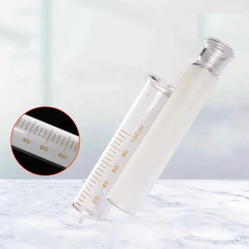 2024 New KRC Glass Syringe for Laboratory 1ml 5ml 10ml 20ml 30ml 50ml 100ml Wholesale Oil Syringes With Plastic Tube Packaging