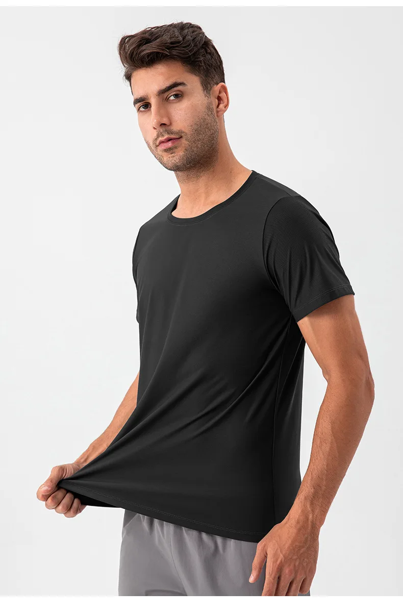 Men's High-Performance Summer Fitness T-Shirt - Loose Style, Quick Dry, Four-Way Stretch