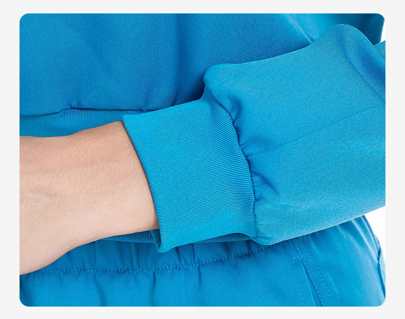 Fashion Nursing Uniform Sets for Hospital Nurse Uniforms Stand Collar Long Sleeve Scrubs Sets Elastic Fabric Autumn Style